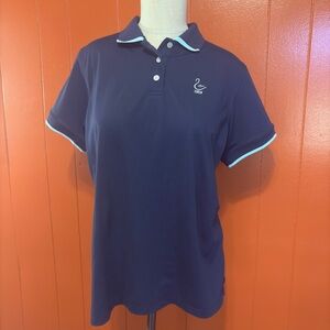 🏌️‍♀️Peter Millar Women's Navy Button Down Polo Shirt Golf